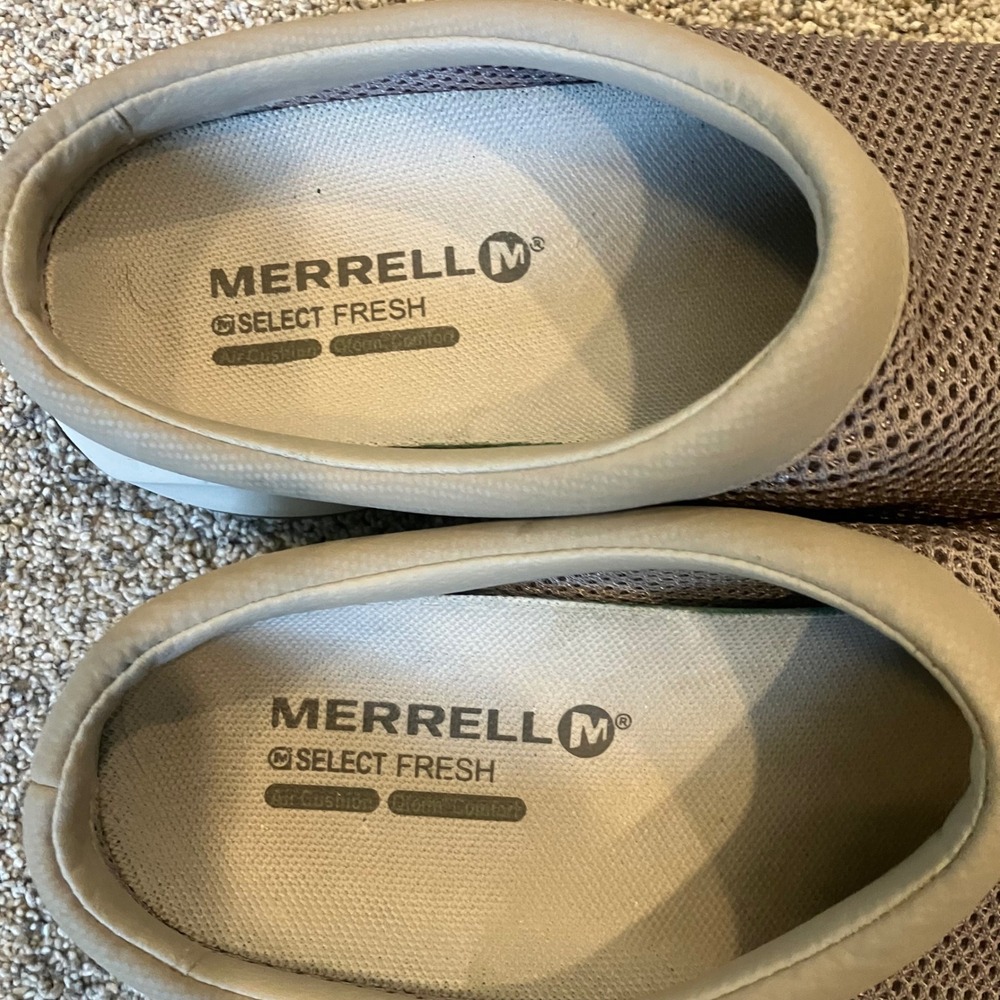 Merrell Encore Breeze 3 Womens 7.5 Mesh Slip On Clogs Mules Aluminium Taupe - Picture 5 of 8